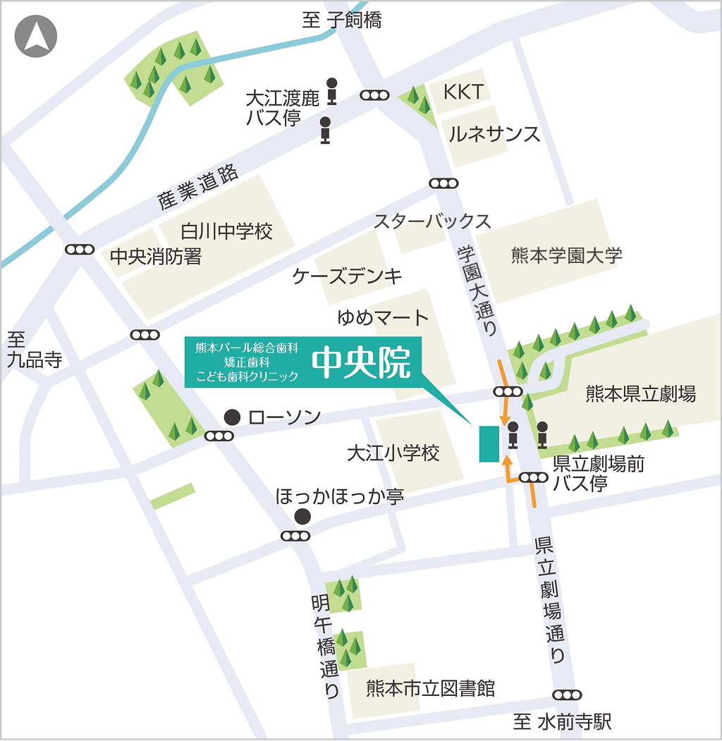 中央院アクセスマップ